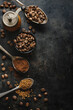 Leinwandbild Motiv Coffe concept with coffee beans