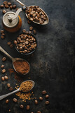 Fototapeta Mapy - Coffe concept with coffee beans