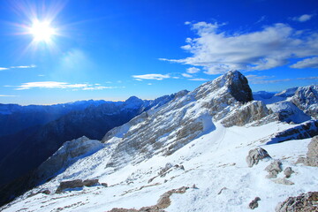 Wall Mural - Snowy mountains of Slovenian Alps