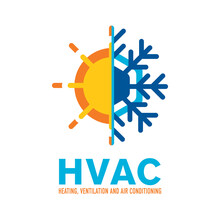 Vector Set Of Heating And Cooling Logos