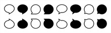 Bubble Speech Icon. Blank Empty Bubbles Vector Illustration
