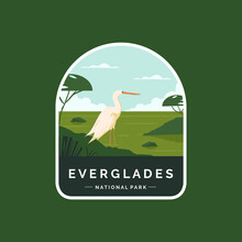 Everglades National Park Emblem Patch Logo Illustration