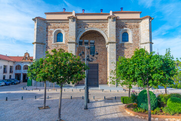 Parish church of our lady of asuncion in the old town of Spanish city Aracena.