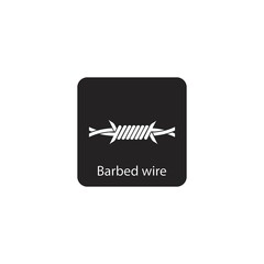 Wall Mural - Barbed wire icon