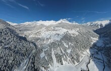 Montagne Vallata Inverno Pejo Peio Val Di Sole Trentino 