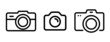 © kolonko - Camera line icon stroke vector photo outline logo. Photography pictogram camera web symbol