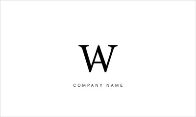 AW, WA, AW, Letters logo monogram