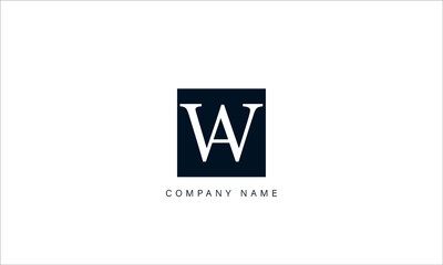 AW, WA, AW, Letters logo monogram