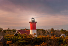 Sunset Nauset Lighthouse In Cape Cod