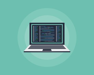 Digital java code text. Computer software coding vector concept. Programming coding script java, digital program code on screen illustration. Vector stock illustration.