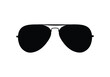 Men's aviator sunglasses vector icon isolated on white. 