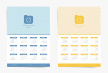 2023 One Page Wall Calendar Design Template. Modern Business 12 Months 1 Page Calendar.
