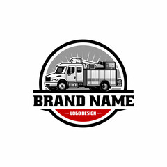 Sticker - service truck illustration logo vector