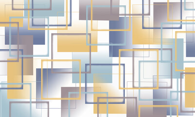 Poster - Jointed square frames of colorful gradient colors on a black background