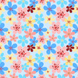 © alexmu - Seamless repeating background of spring blooming flowers