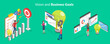 © TarikVision - 3D Isometric Flat Vector Conceptual Illustration of Vision And Business Goals, Looking for Opportunities