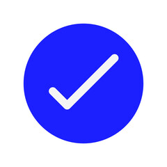 Sticker - Checkmark rounded with blue circle 