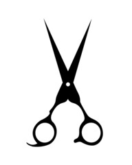 Sciccors Icon silhouette vector. Barber shop tools used for cutting hair. Saloon essentials.