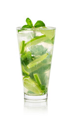 Sticker - Mojito cocktail with lime, mint and ice