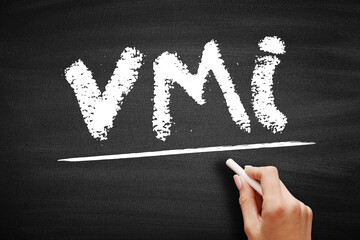 Poster - vmi vendor managed inventory - supply chain agreement where the manufacturer takes control of the in