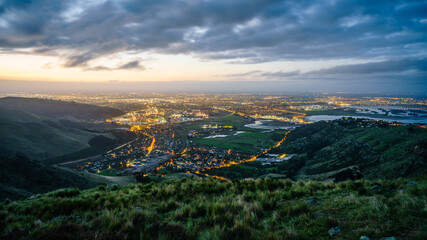 Sticker - Panoramic view of Christchurch, New Zealand