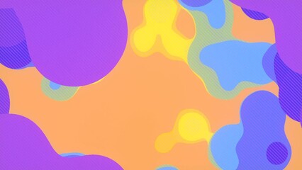 Aufkleber - Flat holographic flowing magic liquid drops. 3d rendering loop animation HD