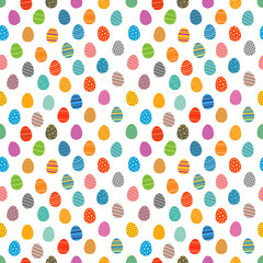 Poster - Easter eggs silhouettes seamless pattern. Easter eggs for Easter holidays design