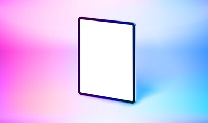 Aufkleber - Modern tablet computer with blank screen. 3d vector mockup