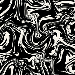 Wall Mural - vector seamless pattern. abstract murble texture with monochrome fluid stains. creative background w