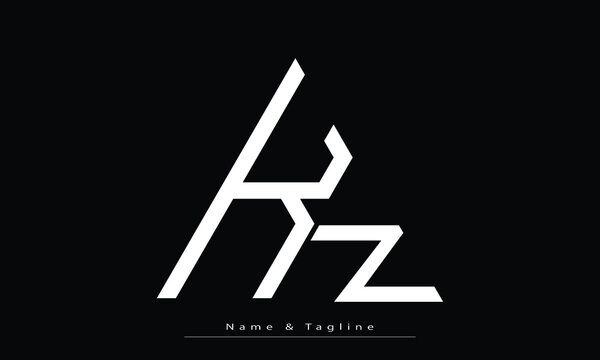 Alphabet letters Initials Monogram logo KZ , ZK