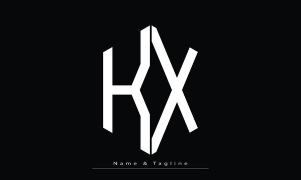Alphabet letters Initials Monogram logo KX , XK