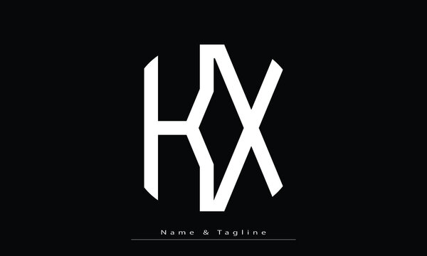 Alphabet letters Initials Monogram logo KX , XK