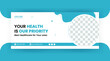 Medical healthcare Facebook timeline cover and web banner template and health cover banner design