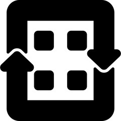 Sticker - repeat glyph icon