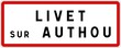 © BaptisteR - Panneau entrée ville agglomération Livet-sur-Authou / Town entrance sign Livet-sur-Authou