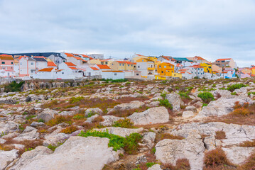 Sticker - Seaside or Portuguese town Peniche