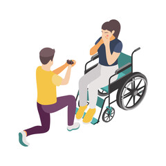 Wall Mural - Disabled Woman Illustration