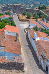 Wall Mural - Aerial view of Portuguese town Evoramonte