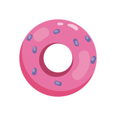 Sticker - flat bright donut design