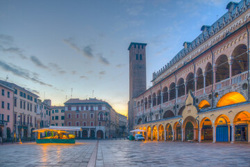 Wall Mural - Sunrise over Palazzo della Ragione in Italian town Padua