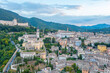 A medieval castle overlooking Spoleto town in Italy