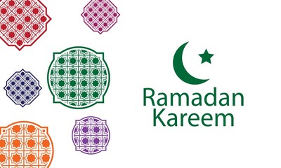 Wall Mural - Ramadan Kareem Background Design. Vector Illustration.