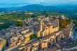 Sunset view over Italian town Urbino
