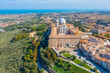 Aerial view of the Sanctuary of the Holy House of Loreto in Italy