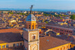 Aerial view of Palazzo Comunale in Italian town Modena