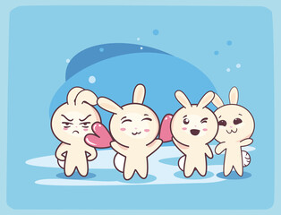 Sticker - cute bunnies cartel