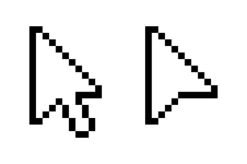 Poster - Illustration with pixel cursor. Computer interface. Design element. Vector illustration. stock image. 