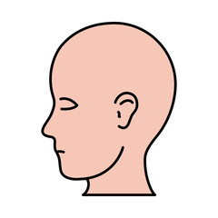 Poster - human head profile