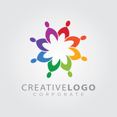  Creative people logo design.