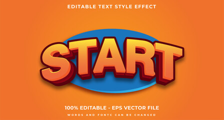 Editable Text Effect, Start Text Style